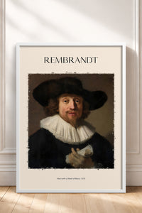 HOMEPACK Ahşap Çerçeveli Tablo Çerçeveli Poster Sanatsal Modern Duvar Dekoru REMBRANDT-01