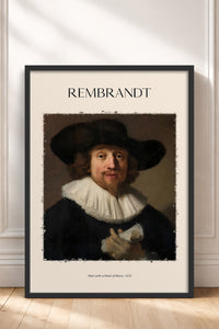 HOMEPACK Ahşap Çerçeveli Tablo Çerçeveli Poster Sanatsal Modern Duvar Dekoru REMBRANDT-01