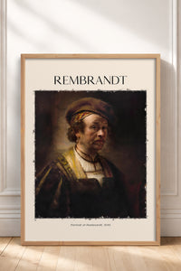 HOMEPACK Ahşap Çerçeveli Tablo Çerçeveli Poster Sanatsal Modern Duvar Dekoru REMBRANDT-02