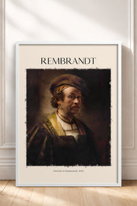 HOMEPACK Ahşap Çerçeveli Tablo Çerçeveli Poster Sanatsal Modern Duvar Dekoru REMBRANDT-02