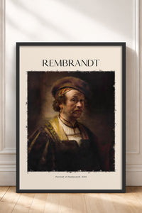 HOMEPACK Ahşap Çerçeveli Tablo Çerçeveli Poster Sanatsal Modern Duvar Dekoru REMBRANDT-02