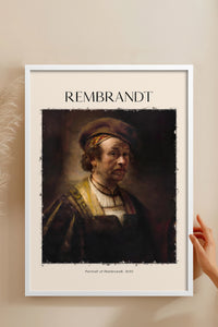 HOMEPACK Ahşap Çerçeveli Tablo Çerçeveli Poster Sanatsal Modern Duvar Dekoru REMBRANDT-02
