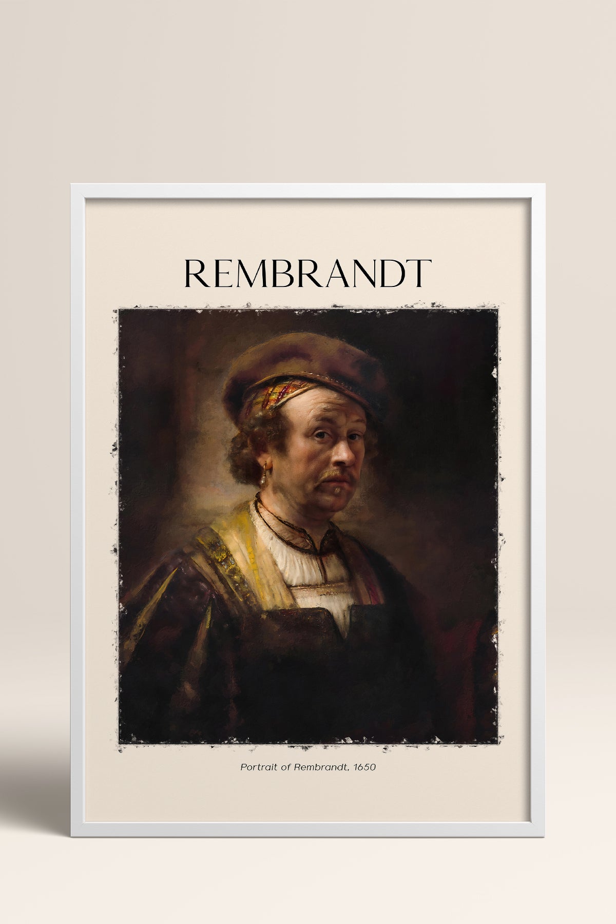 HOMEPACK Ahşap Çerçeveli Tablo Çerçeveli Poster Sanatsal Modern Duvar Dekoru REMBRANDT-02