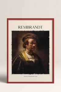 HOMEPACK Ahşap Çerçeveli Tablo Çerçeveli Poster Sanatsal Modern Duvar Dekoru REMBRANDT-02