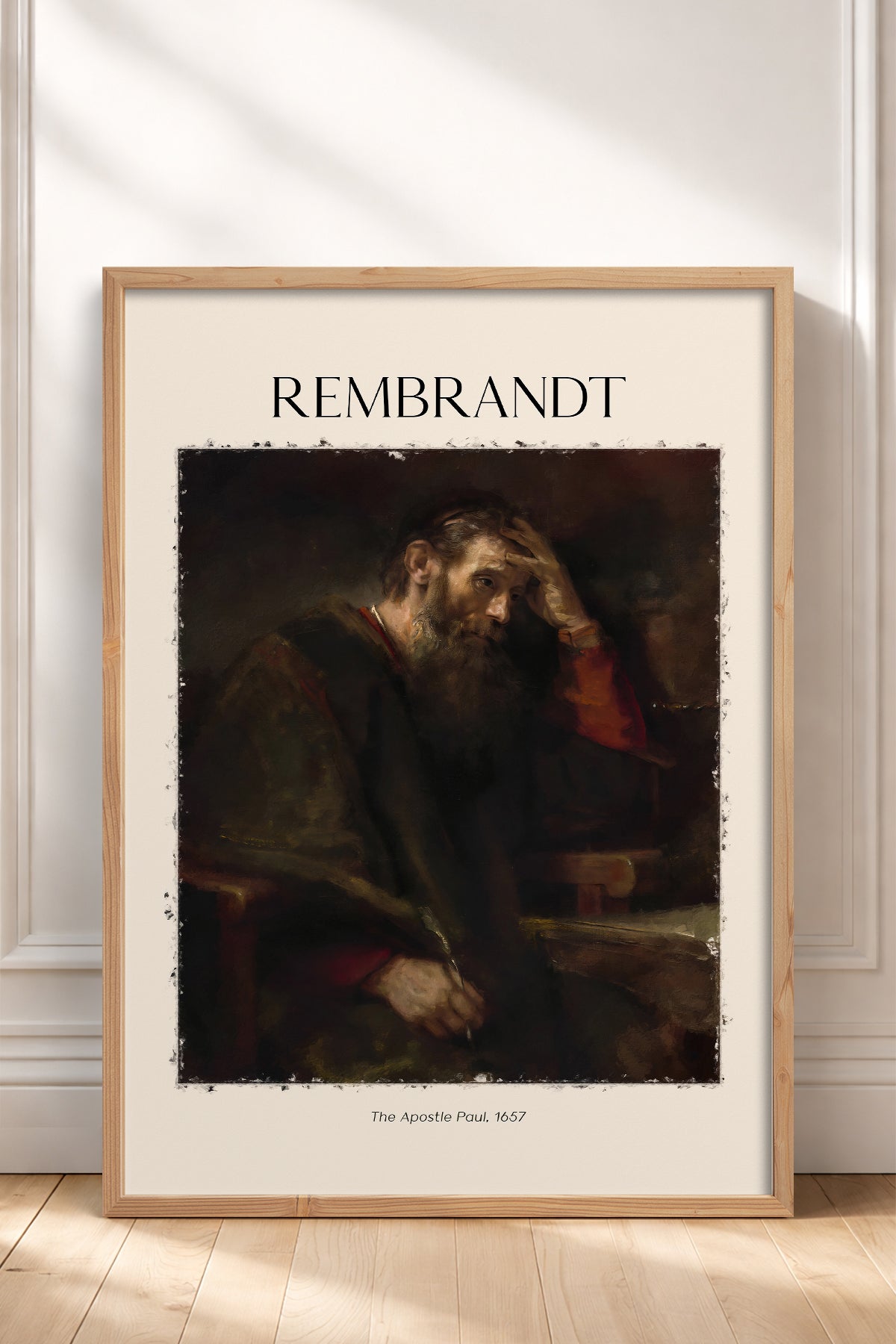 HOMEPACK Ahşap Çerçeveli Tablo Çerçeveli Poster Sanatsal Modern Duvar Dekoru REMBRANDT-04