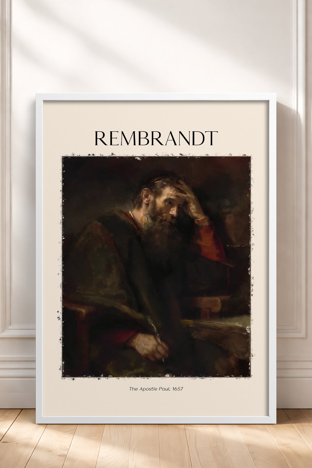 HOMEPACK Ahşap Çerçeveli Tablo Çerçeveli Poster Sanatsal Modern Duvar Dekoru REMBRANDT-04