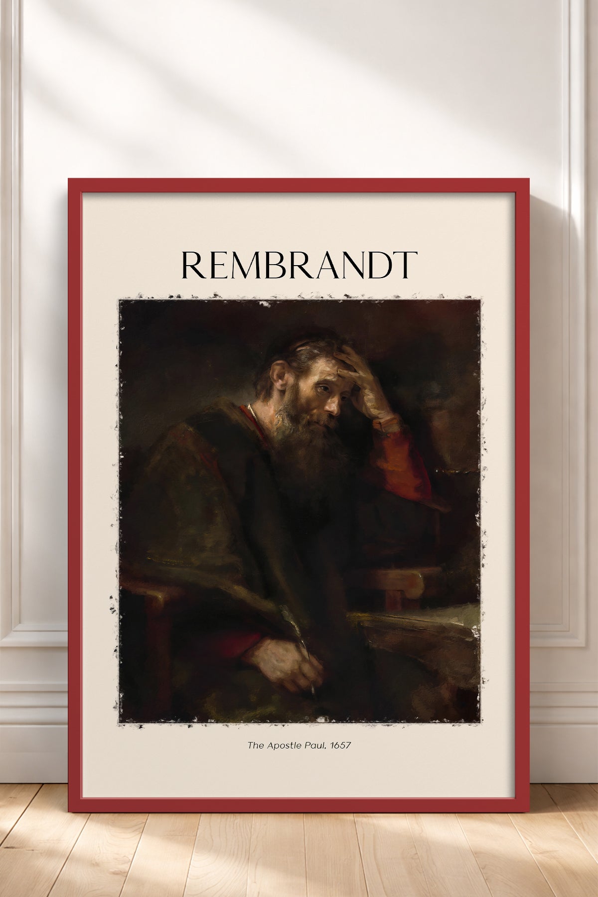HOMEPACK Ahşap Çerçeveli Tablo Çerçeveli Poster Sanatsal Modern Duvar Dekoru REMBRANDT-04