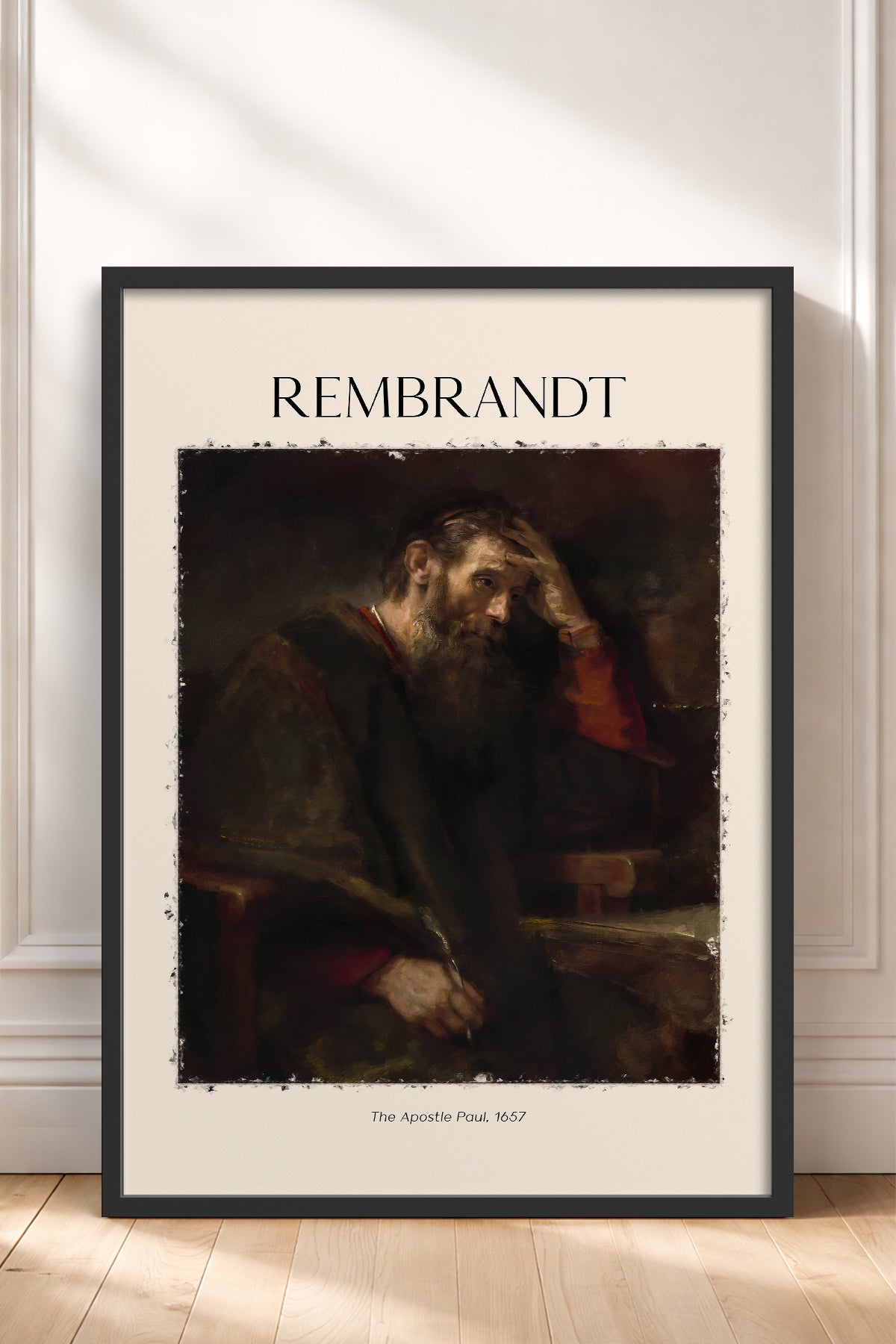 HOMEPACK Ahşap Çerçeveli Tablo Çerçeveli Poster Sanatsal Modern Duvar Dekoru REMBRANDT-04