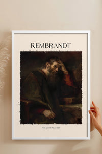 HOMEPACK Ahşap Çerçeveli Tablo Çerçeveli Poster Sanatsal Modern Duvar Dekoru REMBRANDT-04