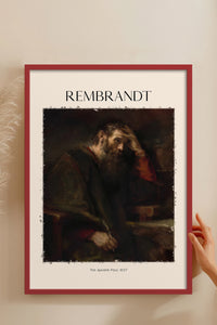 HOMEPACK Ahşap Çerçeveli Tablo Çerçeveli Poster Sanatsal Modern Duvar Dekoru REMBRANDT-04