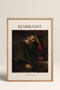 HOMEPACK Ahşap Çerçeveli Tablo Çerçeveli Poster Sanatsal Modern Duvar Dekoru REMBRANDT-04