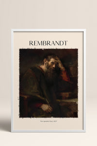 HOMEPACK Ahşap Çerçeveli Tablo Çerçeveli Poster Sanatsal Modern Duvar Dekoru REMBRANDT-04