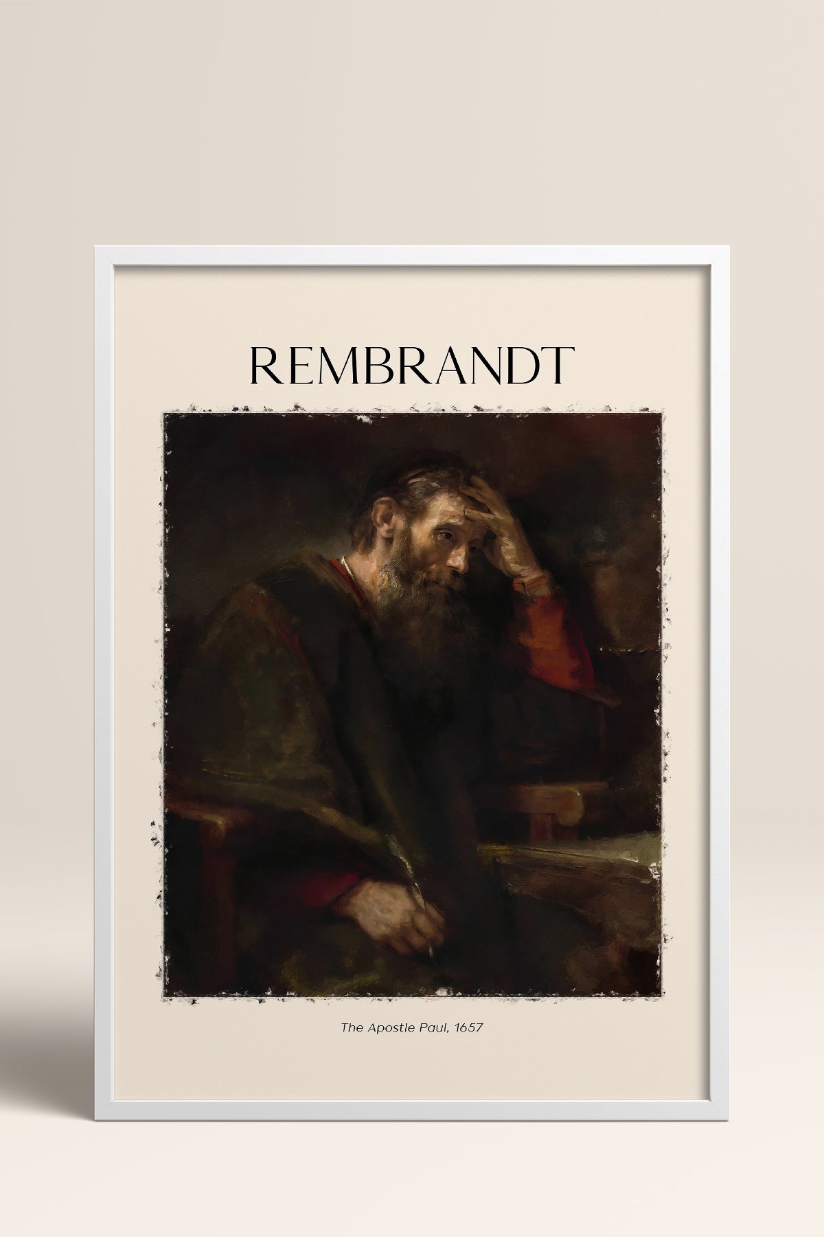 HOMEPACK Ahşap Çerçeveli Tablo Çerçeveli Poster Sanatsal Modern Duvar Dekoru REMBRANDT-04