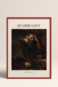HOMEPACK Ahşap Çerçeveli Tablo Çerçeveli Poster Sanatsal Modern Duvar Dekoru REMBRANDT-04