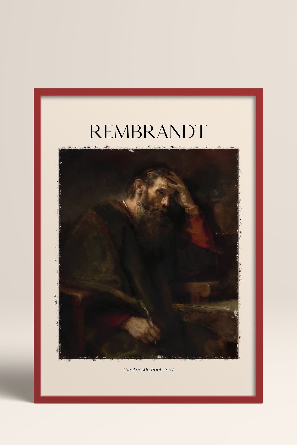 HOMEPACK Ahşap Çerçeveli Tablo Çerçeveli Poster Sanatsal Modern Duvar Dekoru REMBRANDT-04
