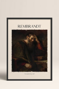 HOMEPACK Ahşap Çerçeveli Tablo Çerçeveli Poster Sanatsal Modern Duvar Dekoru REMBRANDT-04