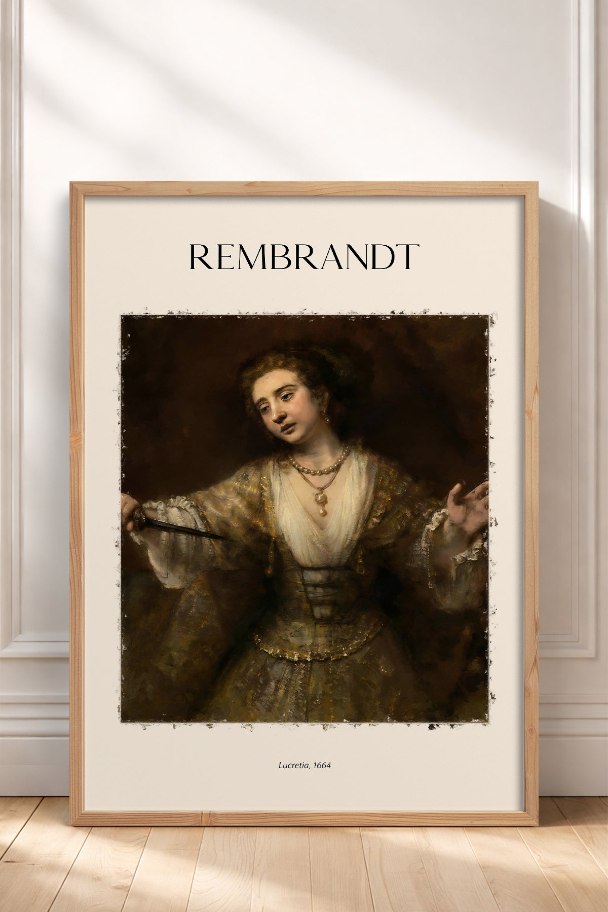 HOMEPACK Ahşap Çerçeveli Tablo Çerçeveli Poster Sanatsal Modern Duvar Dekoru REMBRANDT-05