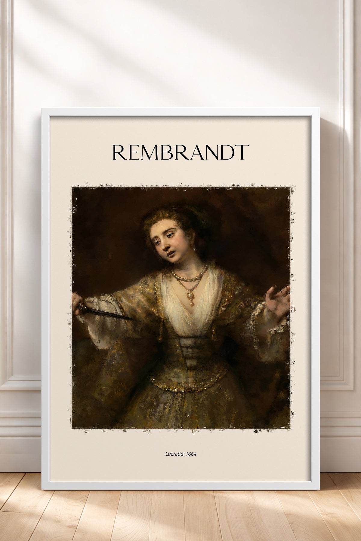 HOMEPACK Ahşap Çerçeveli Tablo Çerçeveli Poster Sanatsal Modern Duvar Dekoru REMBRANDT-05