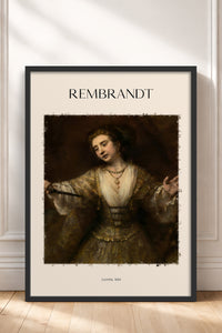 HOMEPACK Ahşap Çerçeveli Tablo Çerçeveli Poster Sanatsal Modern Duvar Dekoru REMBRANDT-05