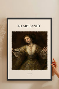 HOMEPACK Ahşap Çerçeveli Tablo Çerçeveli Poster Sanatsal Modern Duvar Dekoru REMBRANDT-05