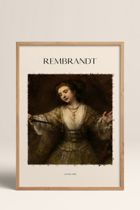 HOMEPACK Ahşap Çerçeveli Tablo Çerçeveli Poster Sanatsal Modern Duvar Dekoru REMBRANDT-05