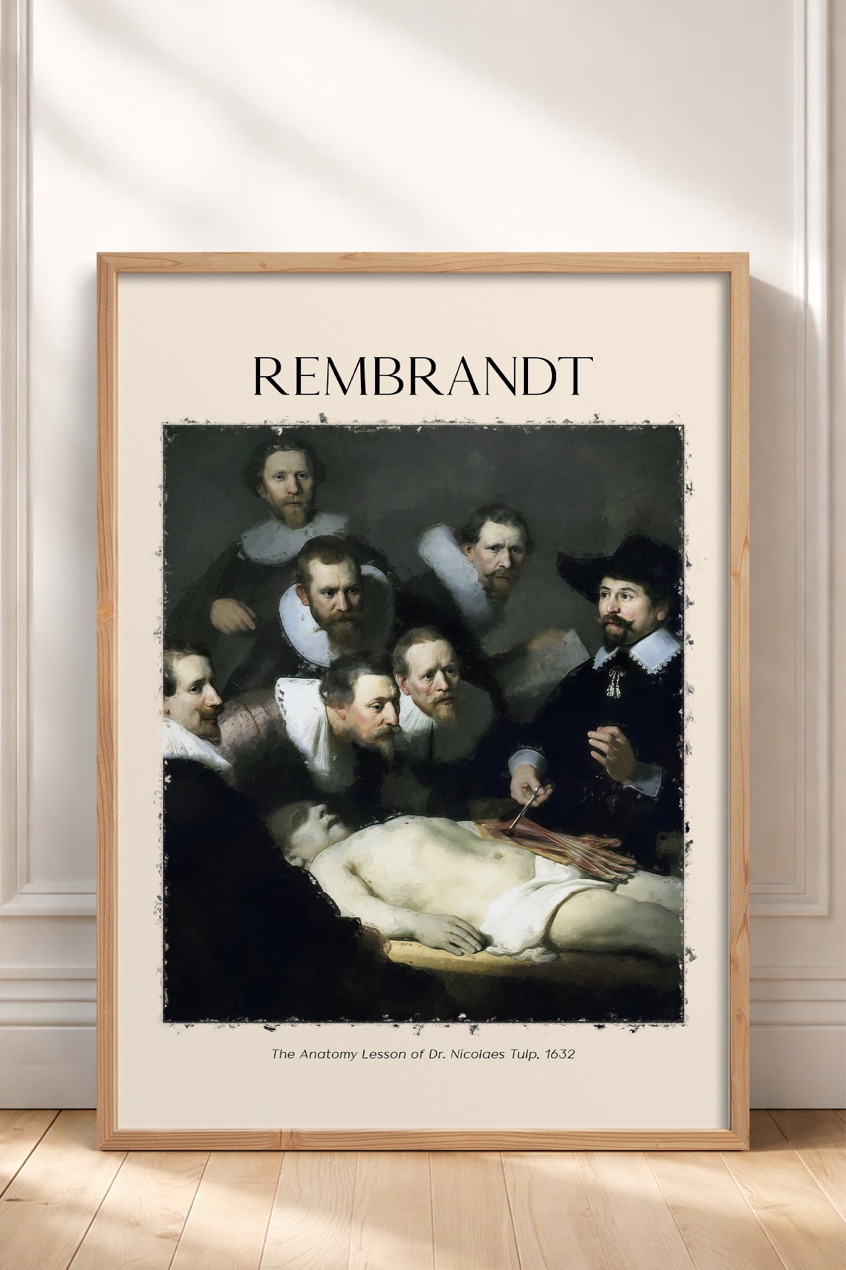 HOMEPACK Ahşap Çerçeveli Tablo Çerçeveli Poster Sanatsal Modern Duvar Dekoru REMBRANDT-06