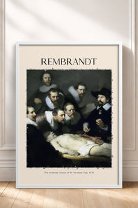 HOMEPACK Ahşap Çerçeveli Tablo Çerçeveli Poster Sanatsal Modern Duvar Dekoru REMBRANDT-06