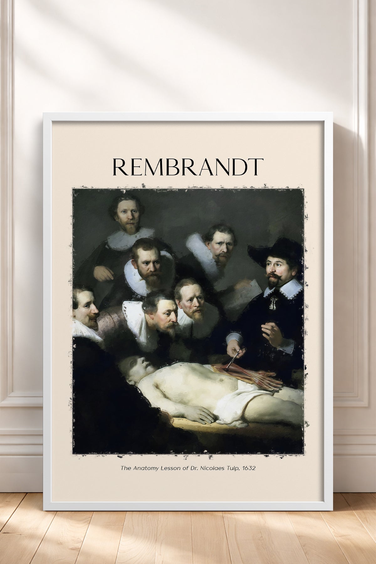 HOMEPACK Ahşap Çerçeveli Tablo Çerçeveli Poster Sanatsal Modern Duvar Dekoru REMBRANDT-06