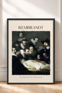 HOMEPACK Ahşap Çerçeveli Tablo Çerçeveli Poster Sanatsal Modern Duvar Dekoru REMBRANDT-06