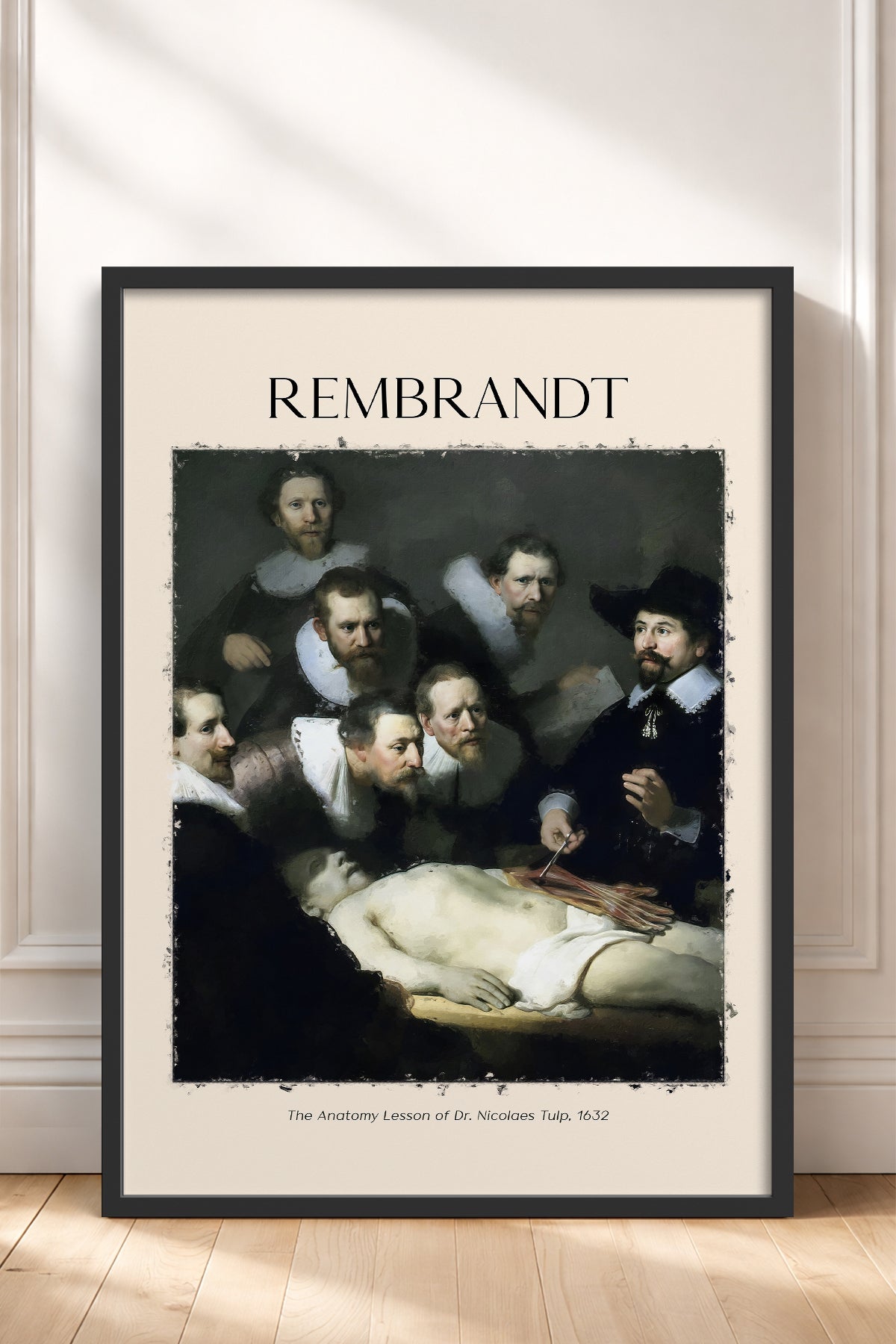HOMEPACK Ahşap Çerçeveli Tablo Çerçeveli Poster Sanatsal Modern Duvar Dekoru REMBRANDT-06
