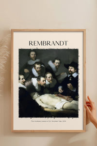 HOMEPACK Ahşap Çerçeveli Tablo Çerçeveli Poster Sanatsal Modern Duvar Dekoru REMBRANDT-06