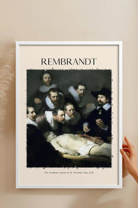 HOMEPACK Ahşap Çerçeveli Tablo Çerçeveli Poster Sanatsal Modern Duvar Dekoru REMBRANDT-06