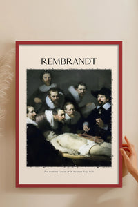 HOMEPACK Ahşap Çerçeveli Tablo Çerçeveli Poster Sanatsal Modern Duvar Dekoru REMBRANDT-06