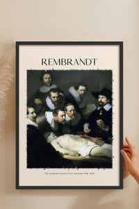 HOMEPACK Ahşap Çerçeveli Tablo Çerçeveli Poster Sanatsal Modern Duvar Dekoru REMBRANDT-06
