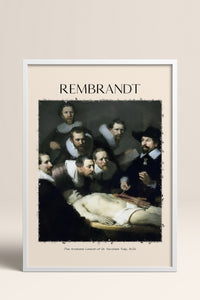 HOMEPACK Ahşap Çerçeveli Tablo Çerçeveli Poster Sanatsal Modern Duvar Dekoru REMBRANDT-06