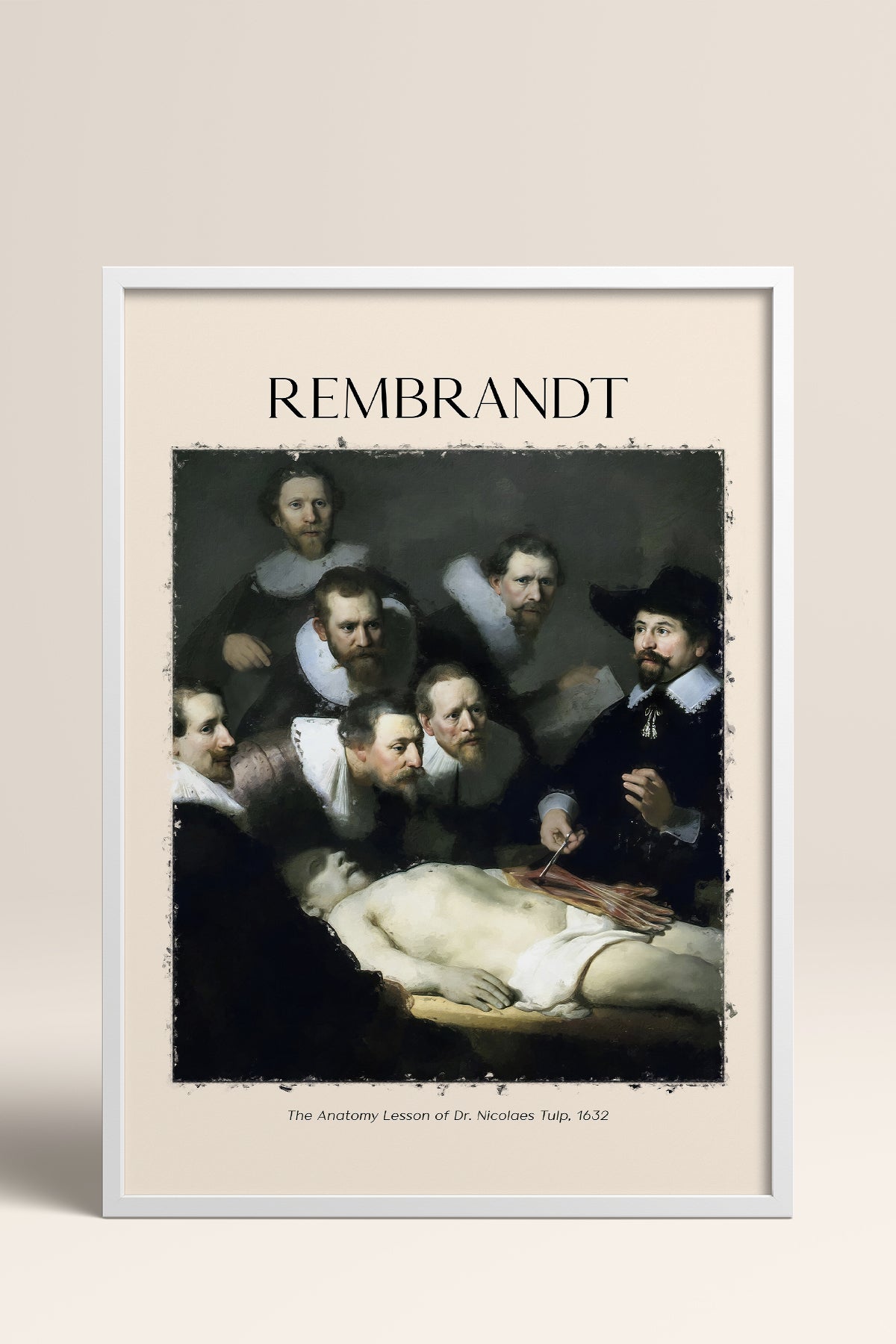 HOMEPACK Ahşap Çerçeveli Tablo Çerçeveli Poster Sanatsal Modern Duvar Dekoru REMBRANDT-06