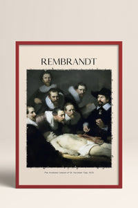 HOMEPACK Ahşap Çerçeveli Tablo Çerçeveli Poster Sanatsal Modern Duvar Dekoru REMBRANDT-06