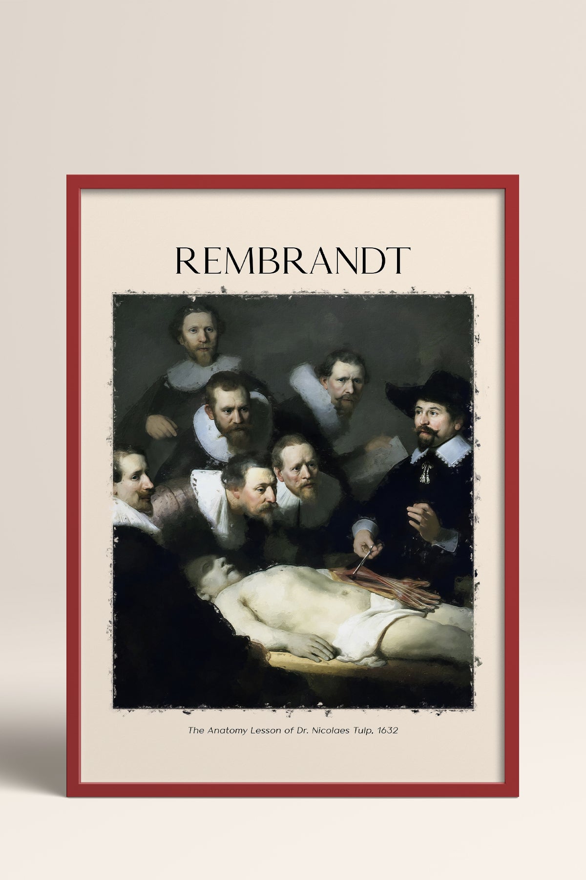 HOMEPACK Ahşap Çerçeveli Tablo Çerçeveli Poster Sanatsal Modern Duvar Dekoru REMBRANDT-06