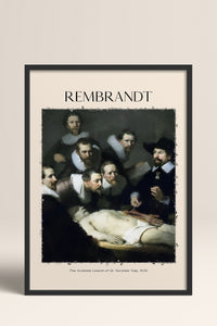 HOMEPACK Ahşap Çerçeveli Tablo Çerçeveli Poster Sanatsal Modern Duvar Dekoru REMBRANDT-06