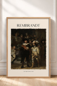 HOMEPACK Ahşap Çerçeveli Tablo Çerçeveli Poster Sanatsal Modern Duvar Dekoru REMBRANDT-09