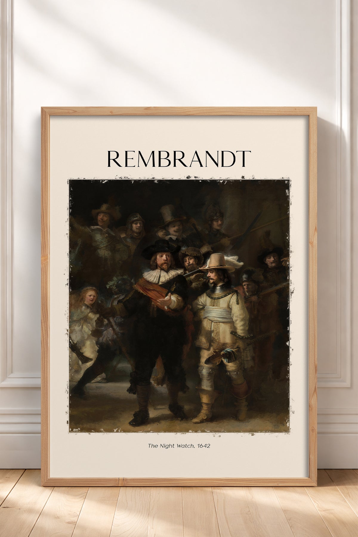 HOMEPACK Ahşap Çerçeveli Tablo Çerçeveli Poster Sanatsal Modern Duvar Dekoru REMBRANDT-09
