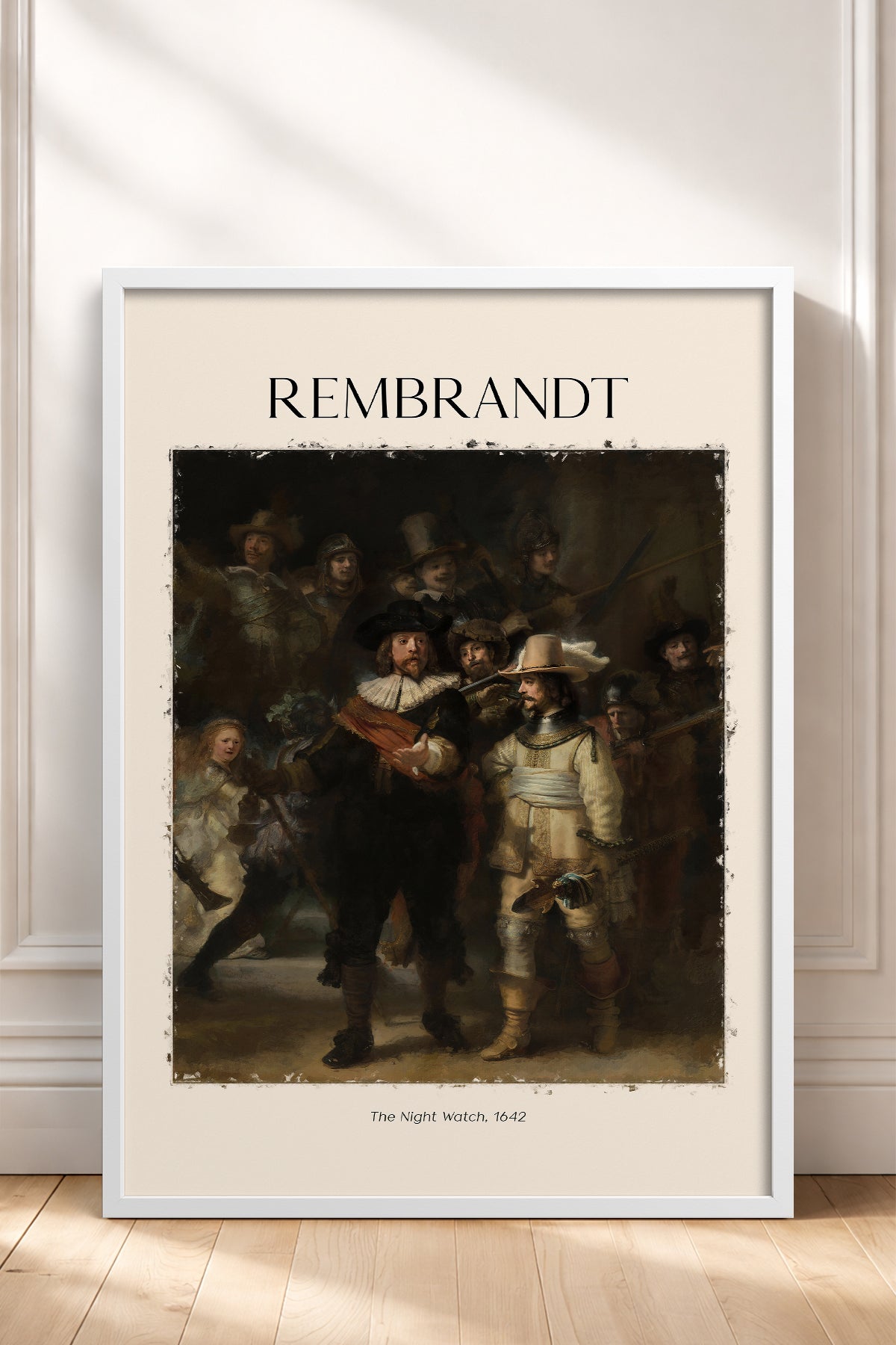 HOMEPACK Ahşap Çerçeveli Tablo Çerçeveli Poster Sanatsal Modern Duvar Dekoru REMBRANDT-09