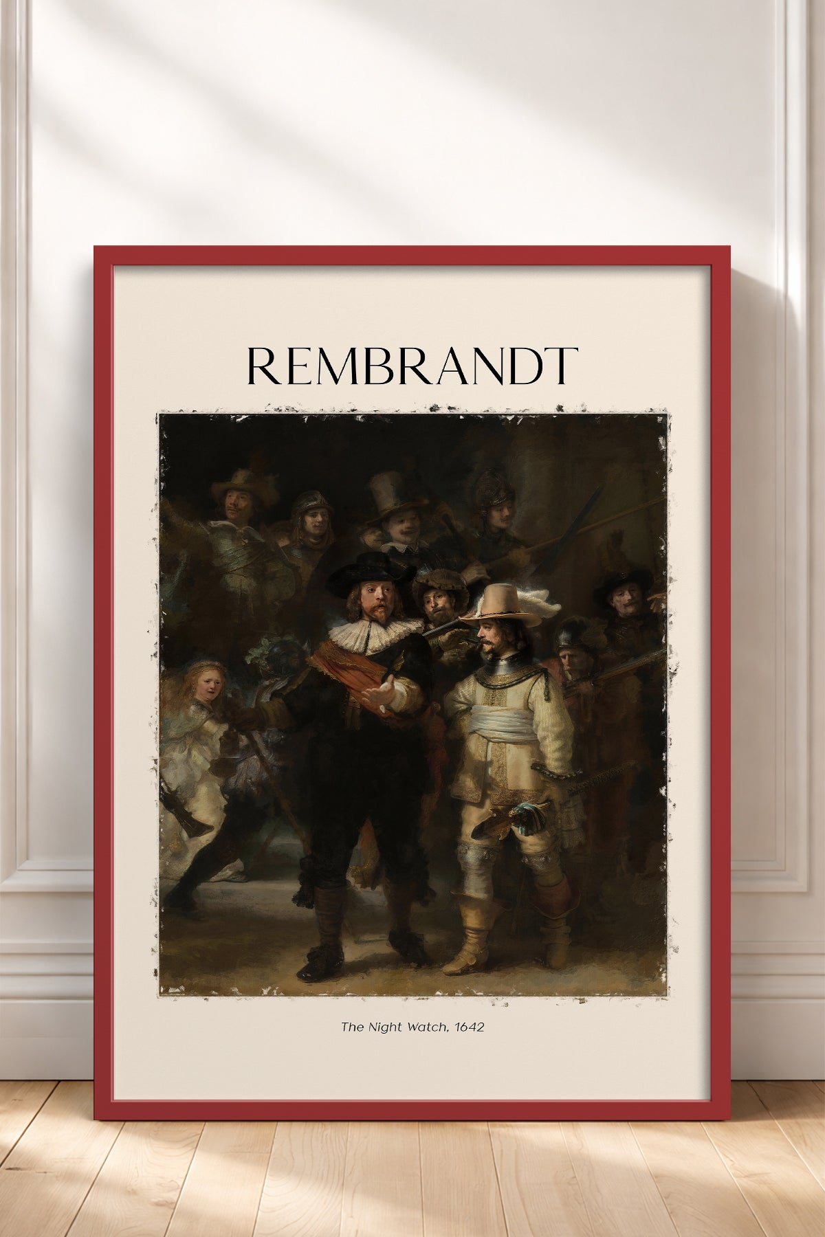 HOMEPACK Ahşap Çerçeveli Tablo Çerçeveli Poster Sanatsal Modern Duvar Dekoru REMBRANDT-09