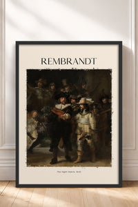 HOMEPACK Ahşap Çerçeveli Tablo Çerçeveli Poster Sanatsal Modern Duvar Dekoru REMBRANDT-09