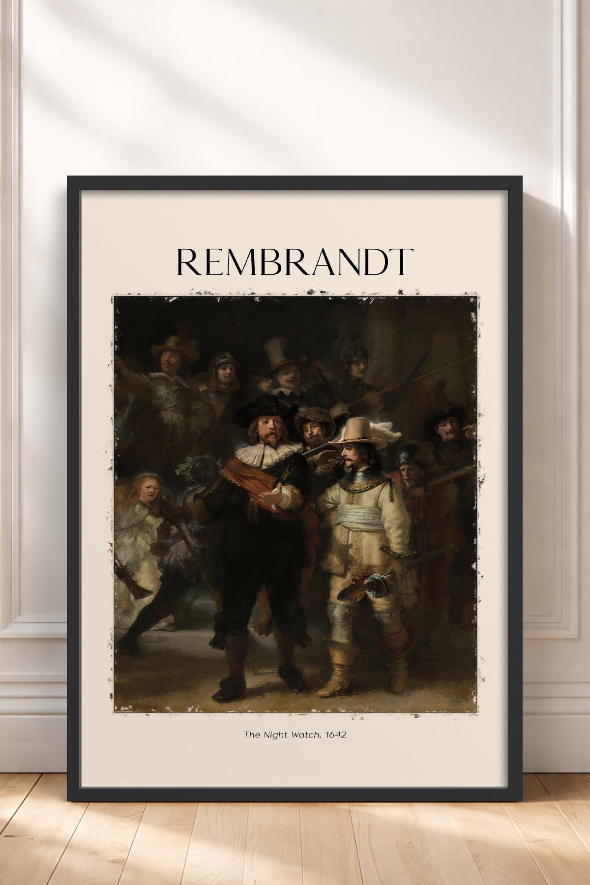 HOMEPACK Ahşap Çerçeveli Tablo Çerçeveli Poster Sanatsal Modern Duvar Dekoru REMBRANDT-09