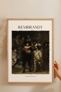 HOMEPACK Ahşap Çerçeveli Tablo Çerçeveli Poster Sanatsal Modern Duvar Dekoru REMBRANDT-09