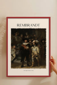 HOMEPACK Ahşap Çerçeveli Tablo Çerçeveli Poster Sanatsal Modern Duvar Dekoru REMBRANDT-09