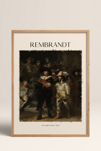 HOMEPACK Ahşap Çerçeveli Tablo Çerçeveli Poster Sanatsal Modern Duvar Dekoru REMBRANDT-09