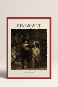 HOMEPACK Ahşap Çerçeveli Tablo Çerçeveli Poster Sanatsal Modern Duvar Dekoru REMBRANDT-09