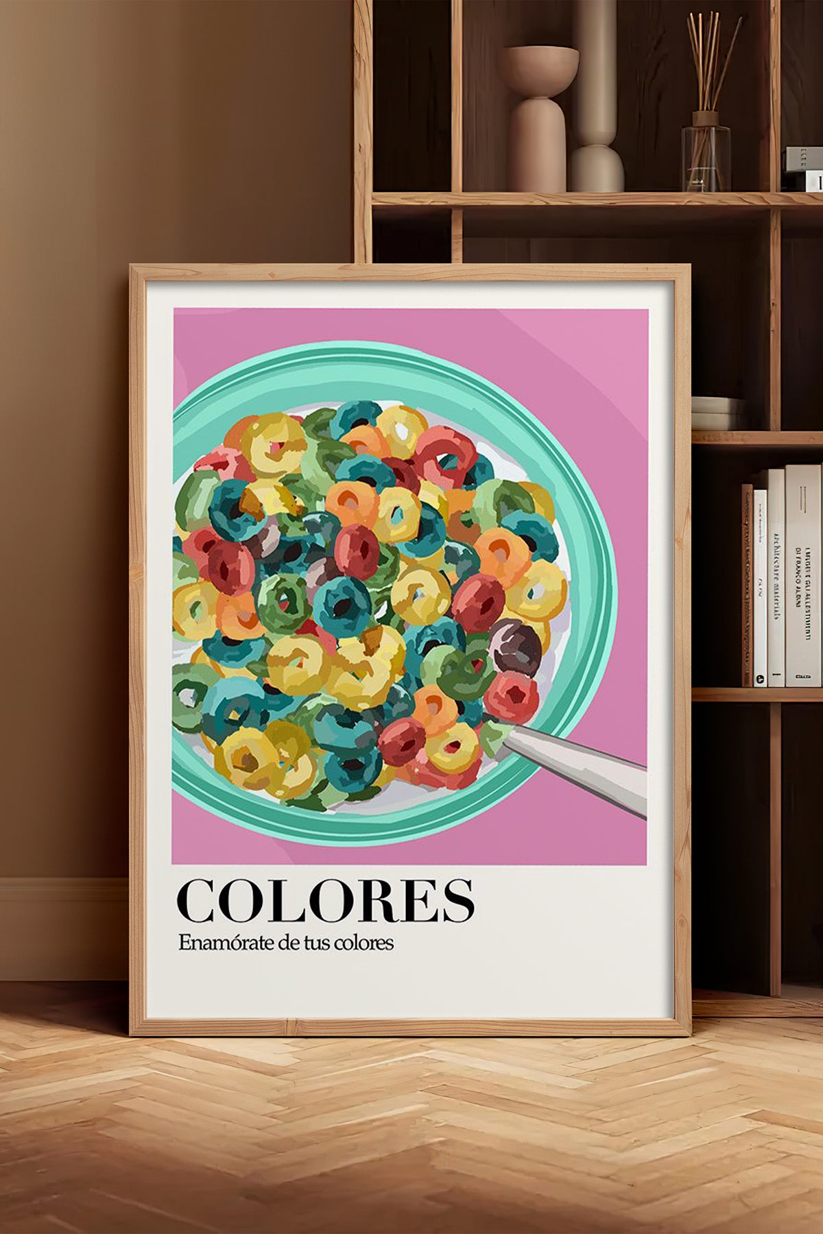 HOMEPACK Ahşap Çerçeveli Tablo Çerçeveli Poster Sanatsal Modern Duvar Dekoru TK-1000